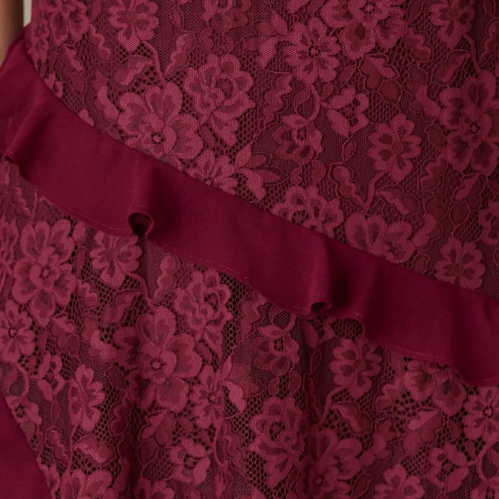 Sundance Burgundy Lace Dress - Picture 13 of 14